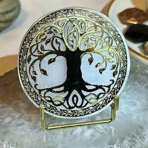 Selenite Tree of Life Disk